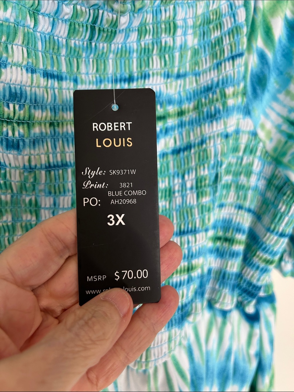 NWT Robert Louis Smocked Mini Dress - Picture 3 of 5